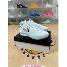 Nike Air ZoomX White Basketball Shoes – Lightweight Breathable Sneakers with Ice Blue Sole for Indoor & Outdoor Court Pe